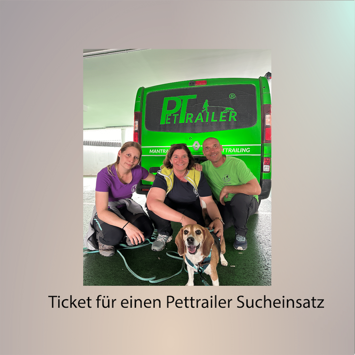 Pettrailer Einsatz mit Suchhunden